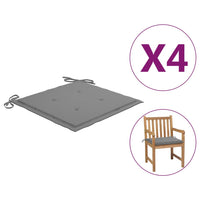 Thumbnail for Gartenstuhl-Kissen 4 Stk. Grau 50x50x3 cm Stoff