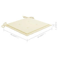 Thumbnail for Gartenstuhl-Kissen 4 Stk. Creme 50x50x3 cm Stoff