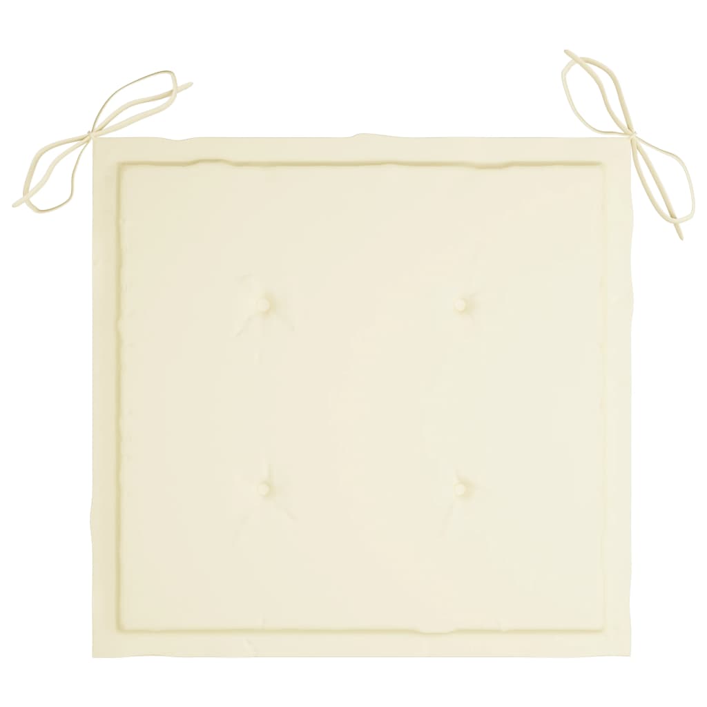 Gartenstuhl-Kissen 6 Stk. Creme 50x50x3 cm Stoff