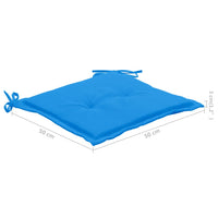 Thumbnail for Gartenstuhl-Kissen 4 Stk. Blau 50x50x3 cm Stoff