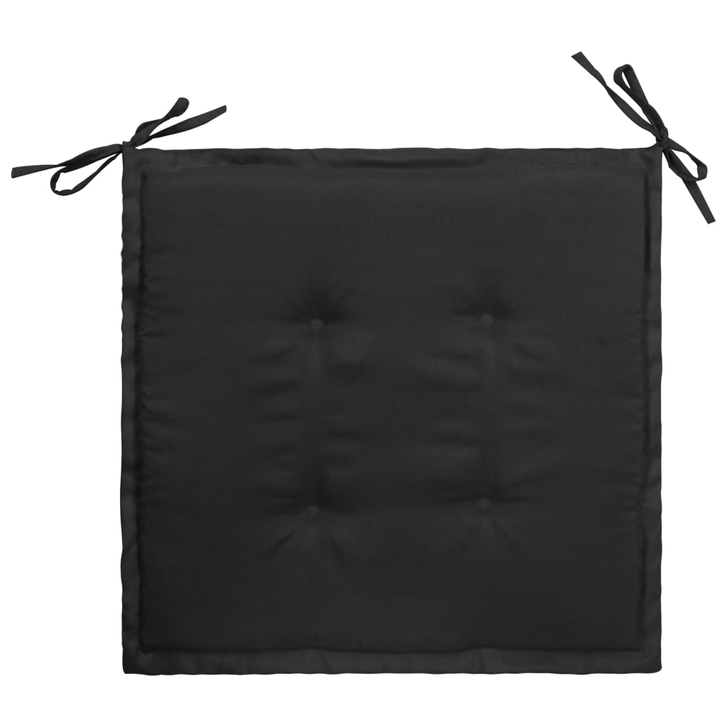 Gartenstuhl-Kissen 6 Stk. Schwarz 50x50x3 cm Stoff