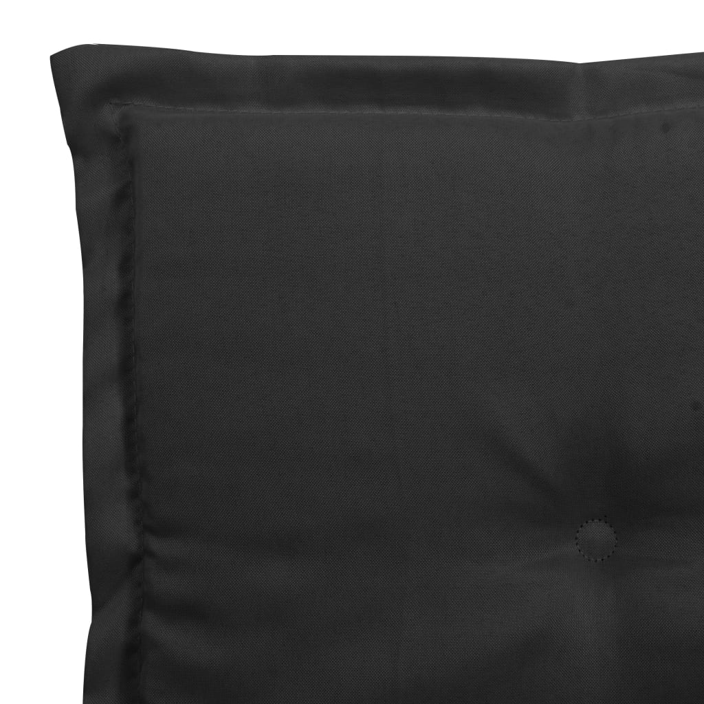 Gartenstuhl-Kissen 6 Stk. Schwarz 50x50x3 cm Stoff