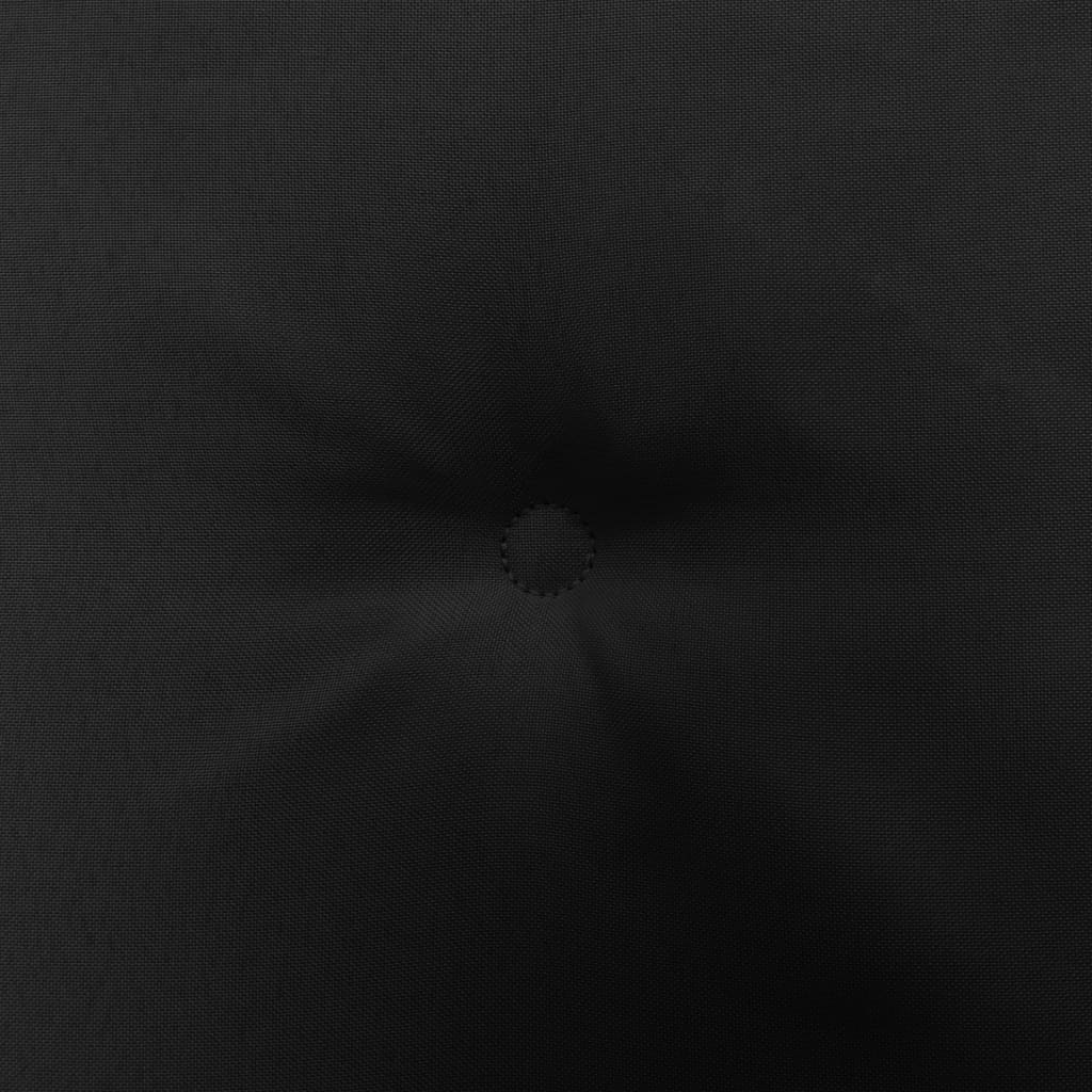 Gartenstuhl-Kissen 6 Stk. Schwarz 50x50x3 cm Stoff