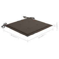 Thumbnail for Gartenstuhl-Kissen 6 Stk. Taupe 50x50x3 cm Stoff