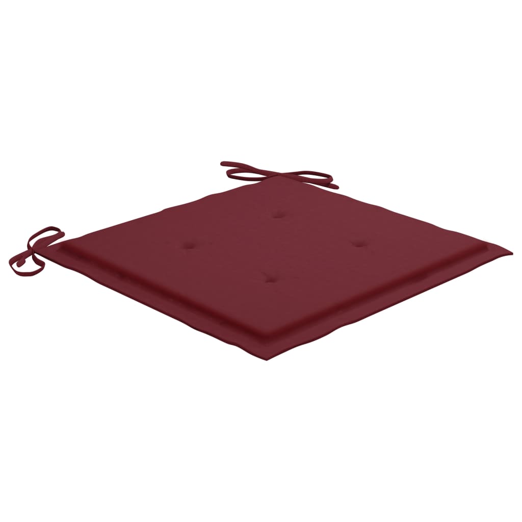 Gartenstuhl-Kissen 4 Stk. Weinrot 50x50x3 cm Stoff