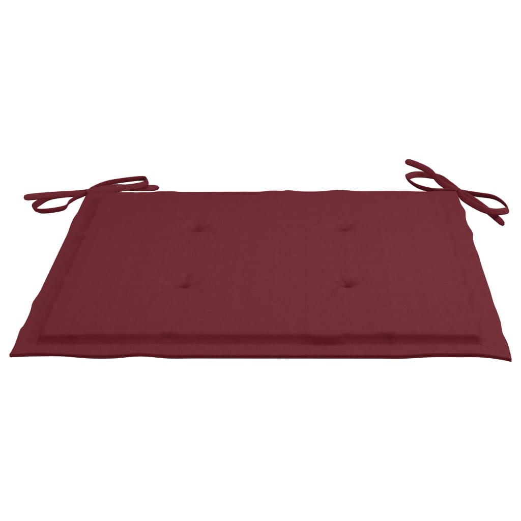 Gartenstuhl-Kissen 4 Stk. Weinrot 50x50x3 cm Stoff