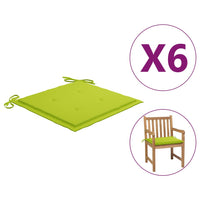 Thumbnail for Gartenstuhl-Kissen 6 Stk. Hellgrün 50x50x3 cm Oxford-Gewebe