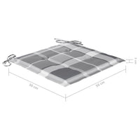 Thumbnail for Gartenstuhl-Kissen 4 Stk. Grau Karomuster 50x50x3 cm Stoff