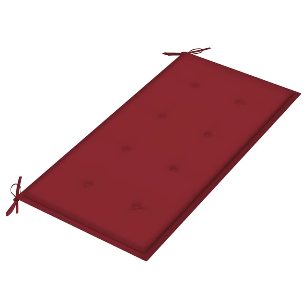 Gartenbank-Auflage Weinrot 100x50x3 cm Stoff
