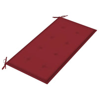 Thumbnail for Gartenbank-Auflage Weinrot 100x50x3 cm Stoff