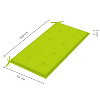 Thumbnail for Gartenbank-Auflage Hellgrün 100x50x3 cm Stoff