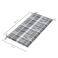 Thumbnail for Gartenbank-Auflage Grau Karomuster 100x50x3 cm Stoff