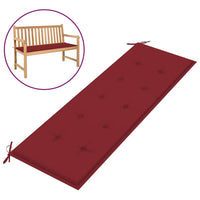 Thumbnail for Gartenbank-Auflage Weinrot 150x50x3 cm Stoff