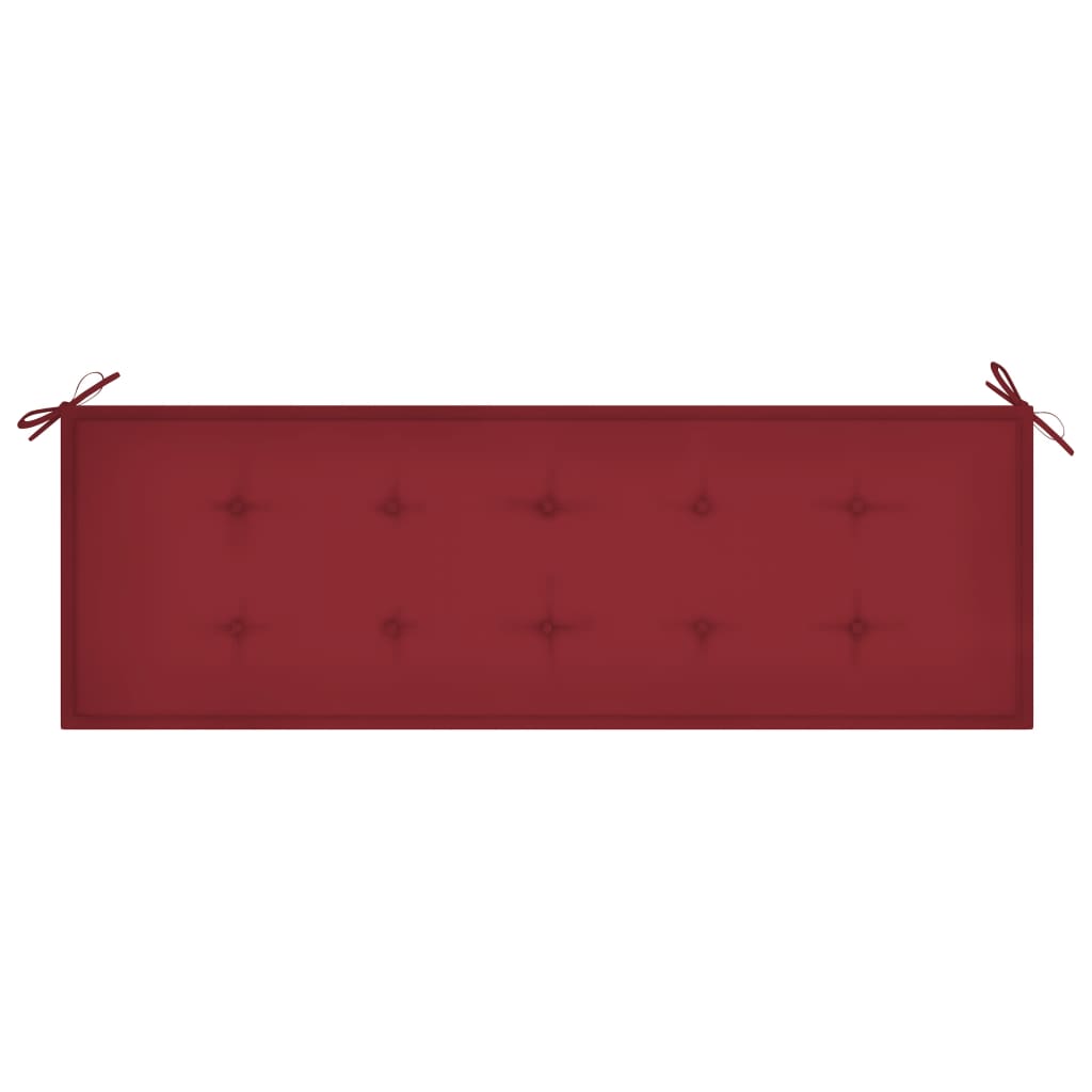 Gartenbank-Auflage Weinrot 150x50x3 cm Stoff