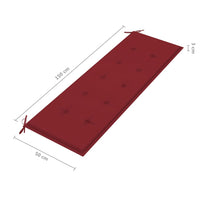 Thumbnail for Gartenbank-Auflage Weinrot 150x50x3 cm Stoff