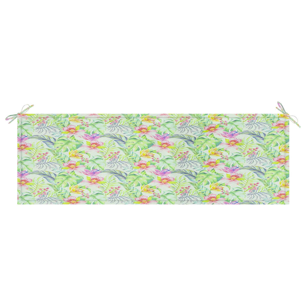 Gartenbank-Auflage Blattmuster 150x50x3 cm Stoff