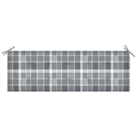 Thumbnail for Gartenbank-Auflage Grau Karomuster 150x50x3 cm Oxford-Gewebe