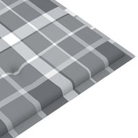 Thumbnail for Gartenbank-Auflage Grau Karomuster 150x50x3 cm Oxford-Gewebe