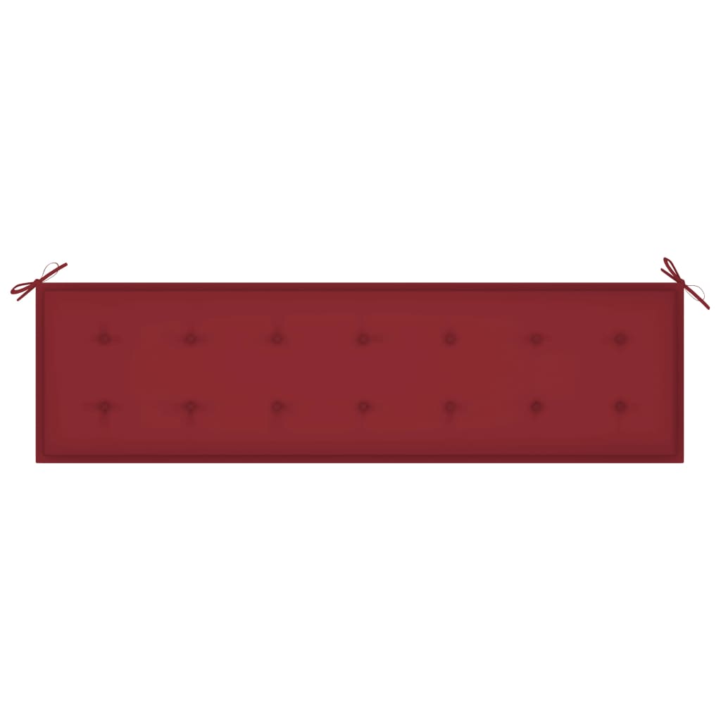 Gartenbank-Auflage Weinrot 180x50x3 cm Stoff