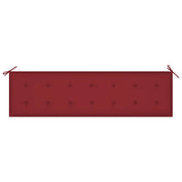 Thumbnail for Gartenbank-Auflage Weinrot 180x50x3 cm Stoff