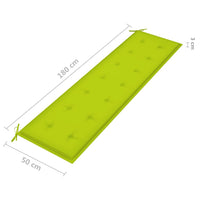 Thumbnail for Gartenbank-Auflage Hellgrün 180x50x3 cm Stoff