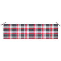 Thumbnail for Gartenbank-Auflage Rot Karomuster 180x50x3 cm Stoff