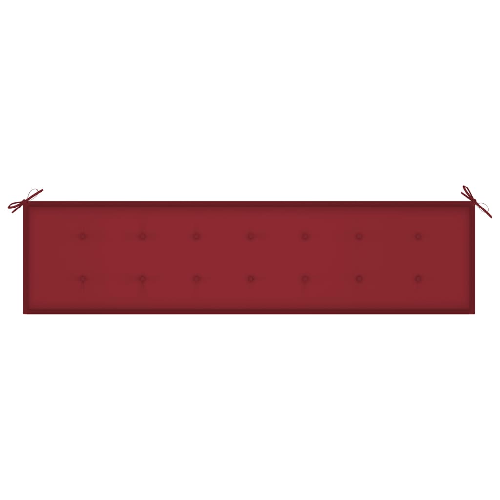 Gartenbank-Auflage Weinrot 200x50x3 cm Stoff