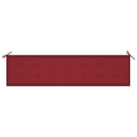 Thumbnail for Gartenbank-Auflage Weinrot 200x50x3 cm Stoff