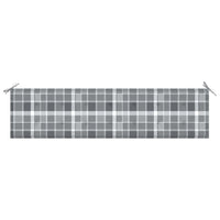 Thumbnail for Gartenbank-Auflage Grau Karomuster 200x50x3 cm Oxford-Gewebe