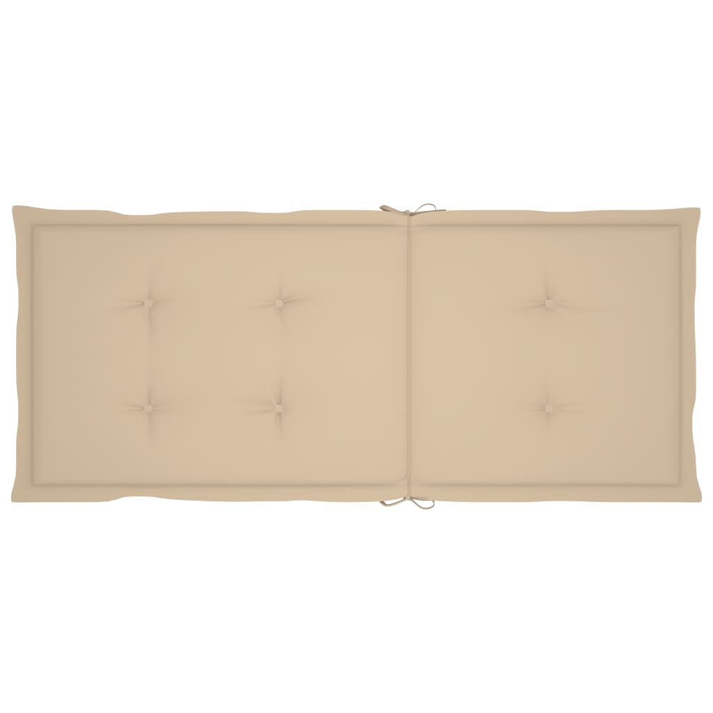 Gartenstuhl-Auflagen 6 Stk. Beige 120x50x3 cm