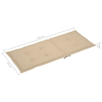 Thumbnail for Gartenstuhl-Auflagen 6 Stk. Beige 120x50x3 cm