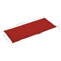 Thumbnail for Gartenstuhlauflagen 6 Stk. Rot 120x50x3 cm