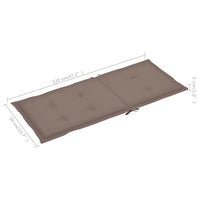 Thumbnail for Gartenstuhlauflagen 6 Stk. Taupe 120x50x3 cm