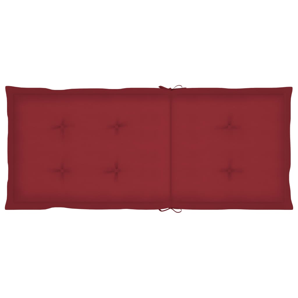 Gartenstuhlauflagen 4 Stk. Weinrot 120x50x3 cm