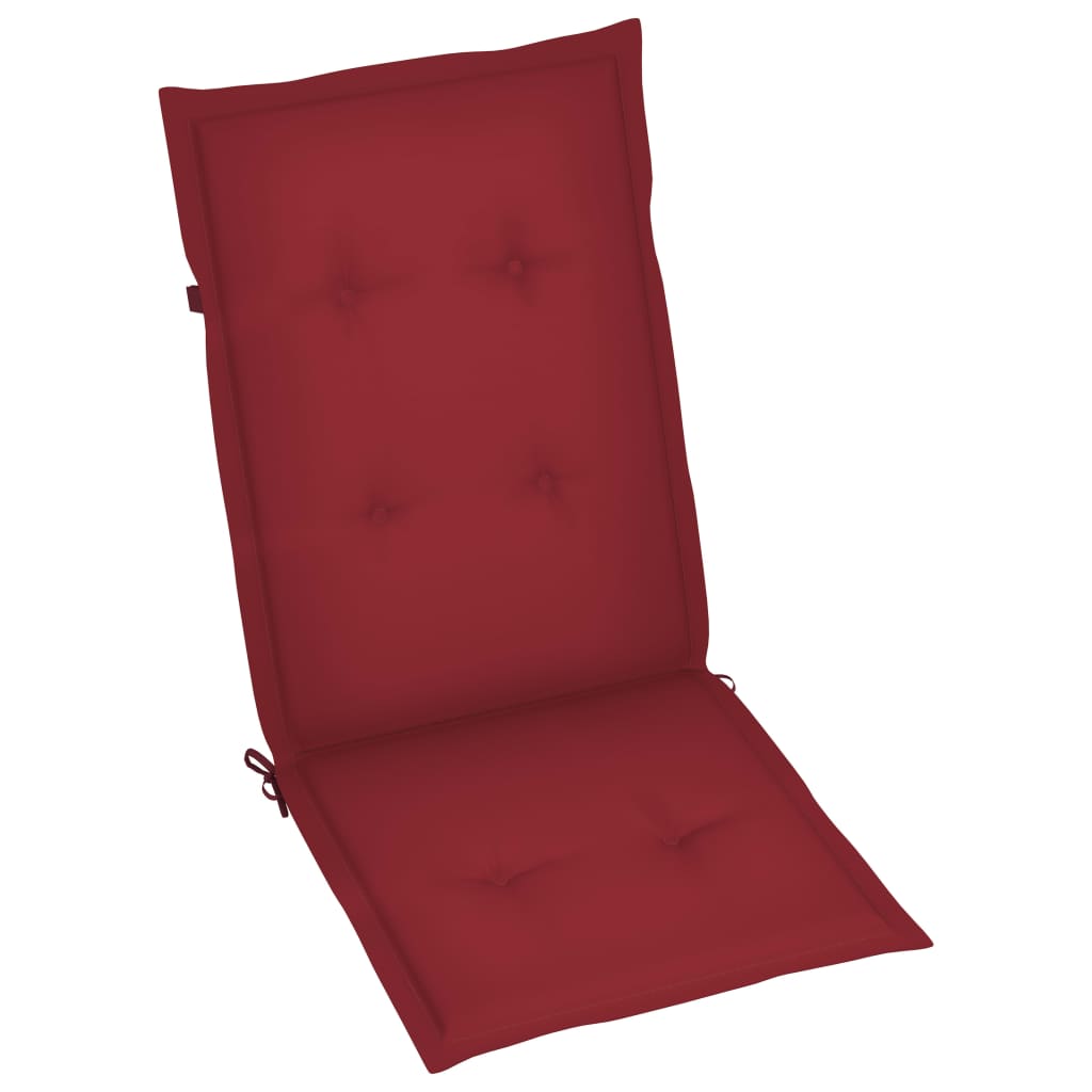 Gartenstuhlauflagen 6 Stk. Weinrot 120x50x3 cm
