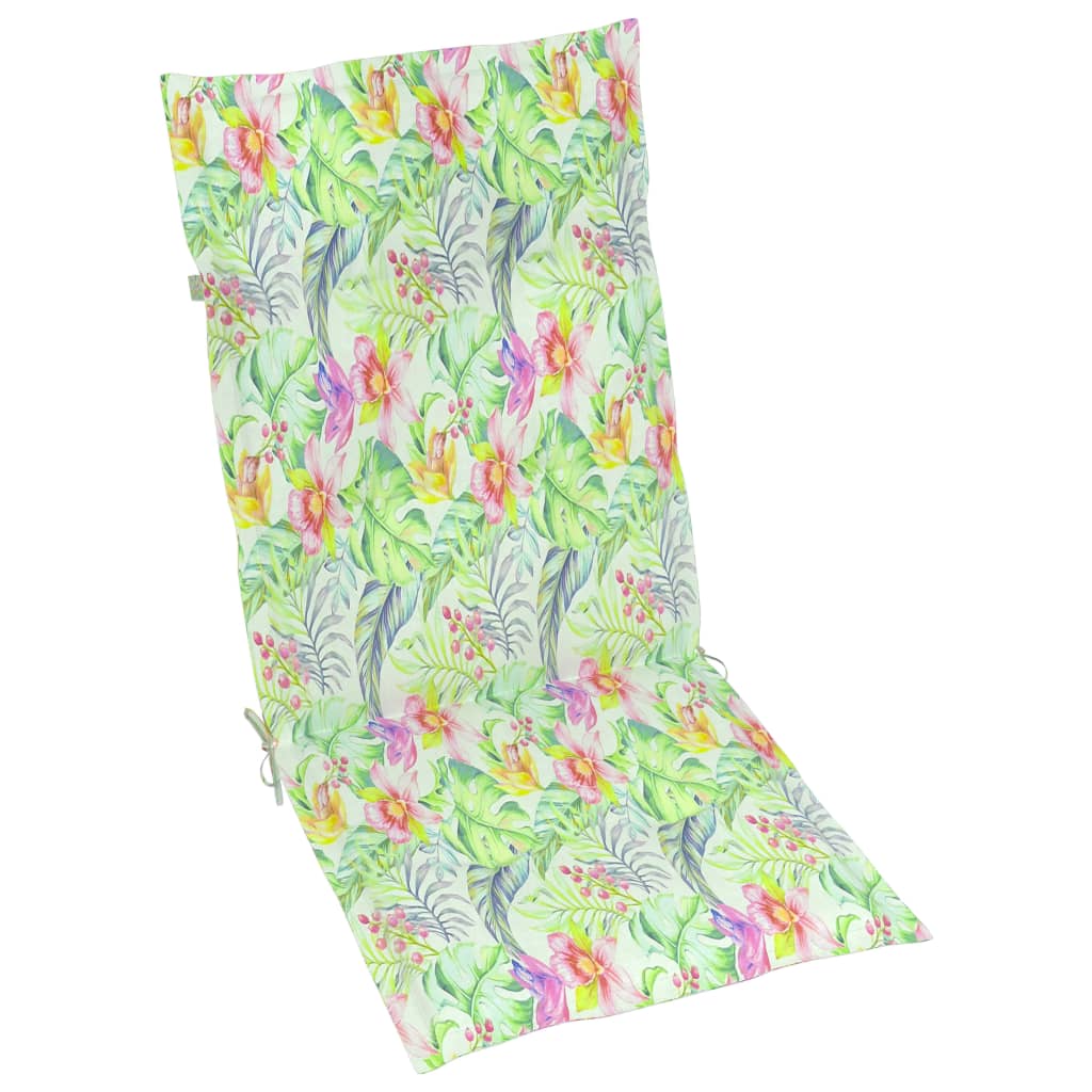 Gartenstuhlauflagen 4 Stk. Blattmuster 120x50x3 cm