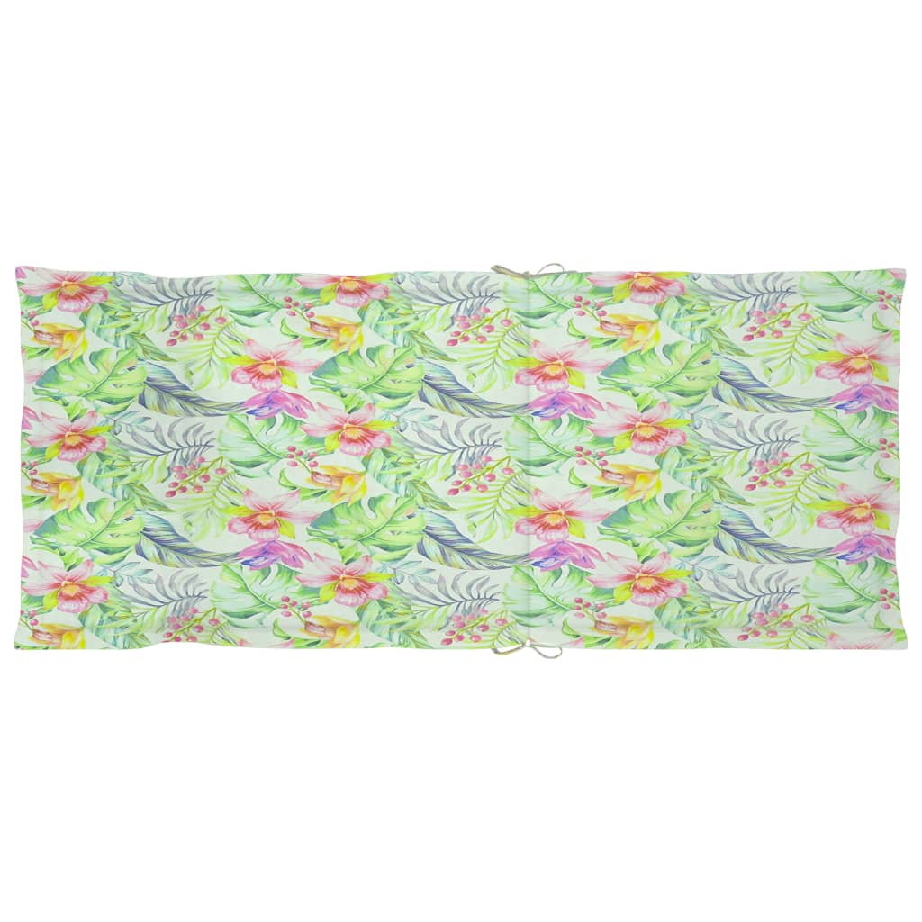 Gartenstuhlauflagen 4 Stk. Blattmuster 120x50x3 cm
