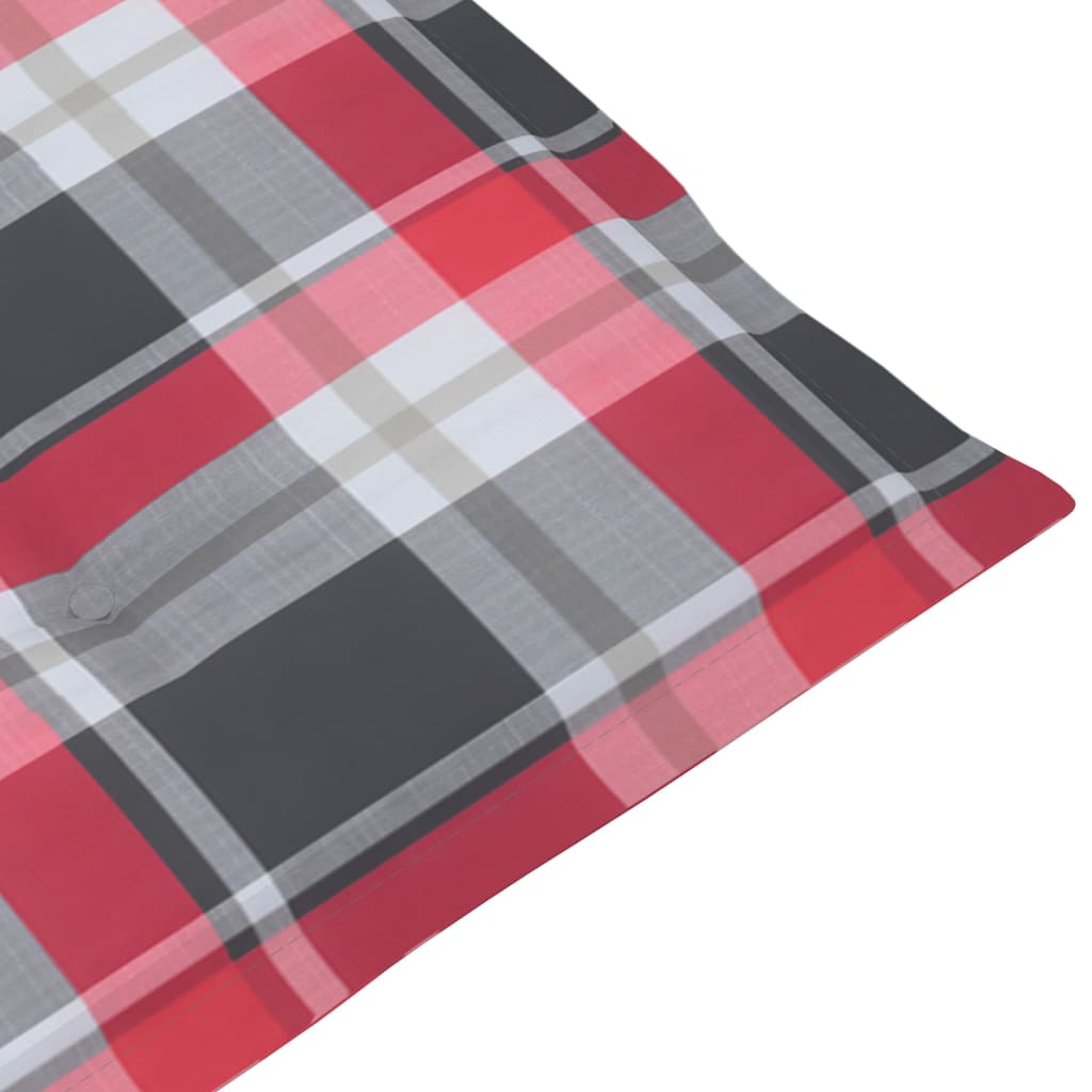 Gartenstuhlauflagen 6 Stk. Rot Karomuster 120x50x3 cm
