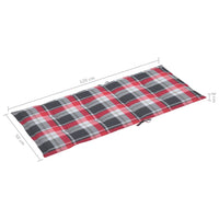 Thumbnail for Gartenstuhlauflagen 6 Stk. Rot Karomuster 120x50x3 cm