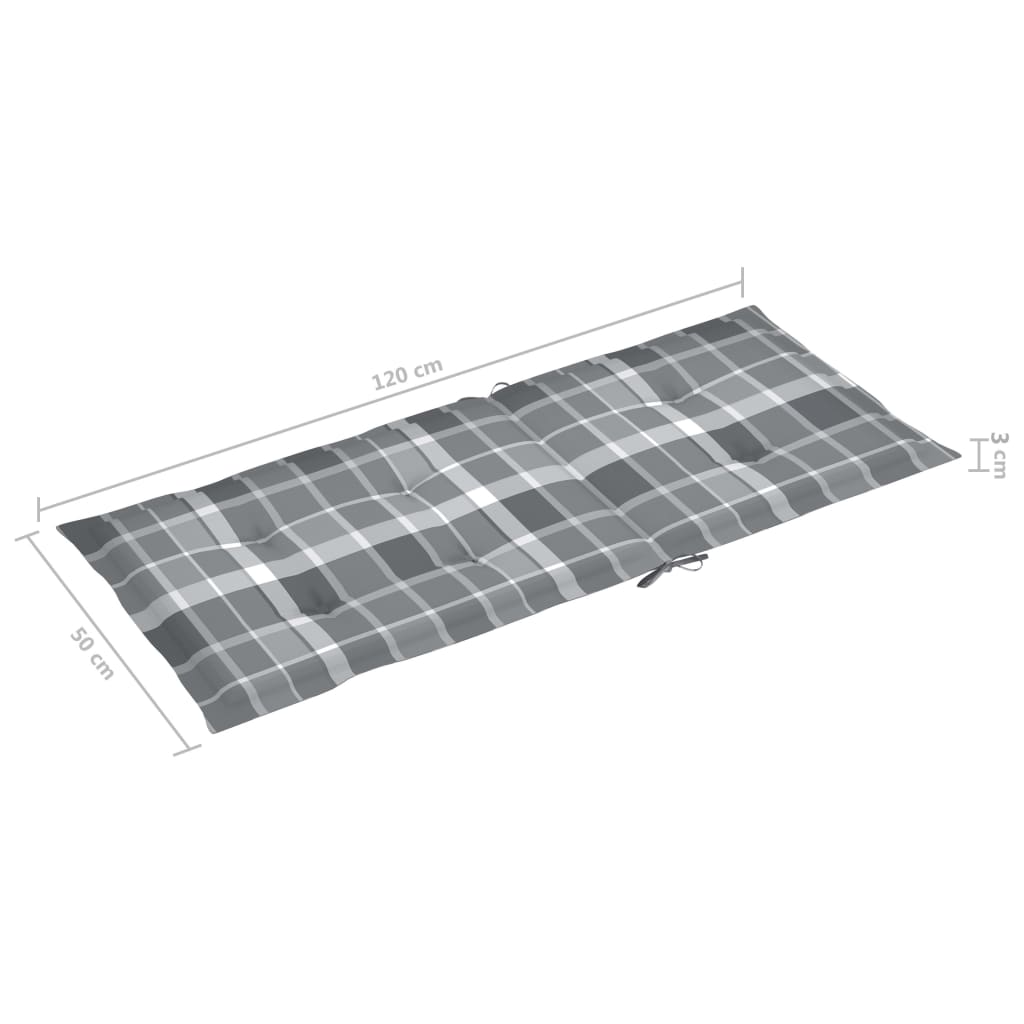 Gartenstuhlauflagen für Hochlehner 2 Stk. 120x50x3cm Stoff