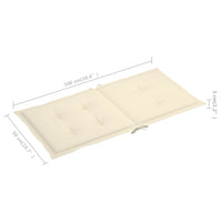 Thumbnail for Gartenstuhlauflagen 6 Stk. Creme 100x50x3 cm