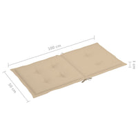 Thumbnail for Gartenstuhlauflagen 6 Stk. Beige 100x50x3 cm
