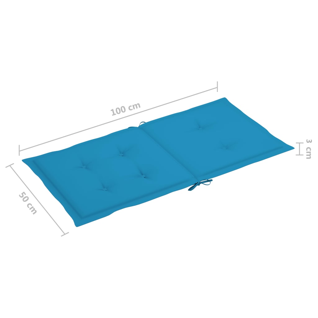 Gartenstuhlauflagen 6 Stk. Blau 100x50x3 cm