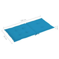 Thumbnail for Gartenstuhlauflagen 6 Stk. Blau 100x50x3 cm