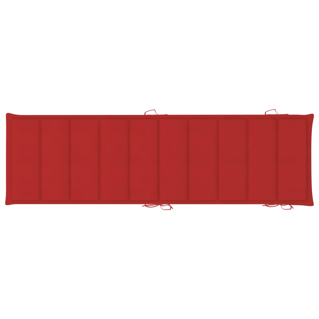 Sonnenliegen-Auflage Rot 186x58x3 cm