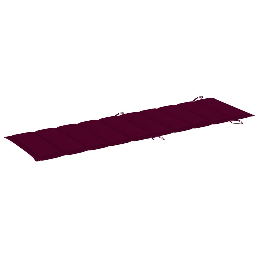 Sonnenliegen-Auflage Weinrot 186x58x3 cm