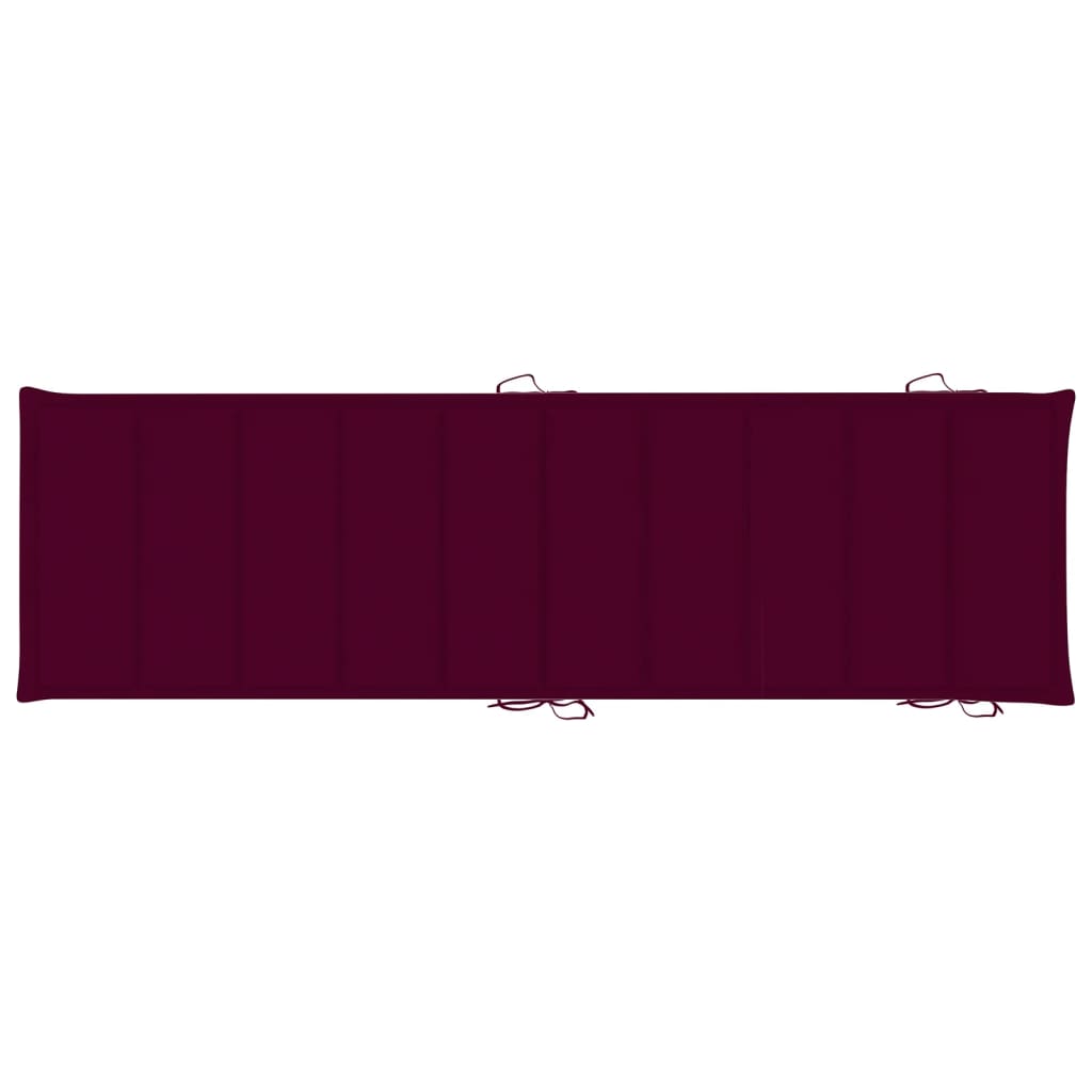 Sonnenliegen-Auflage Weinrot 186x58x3 cm