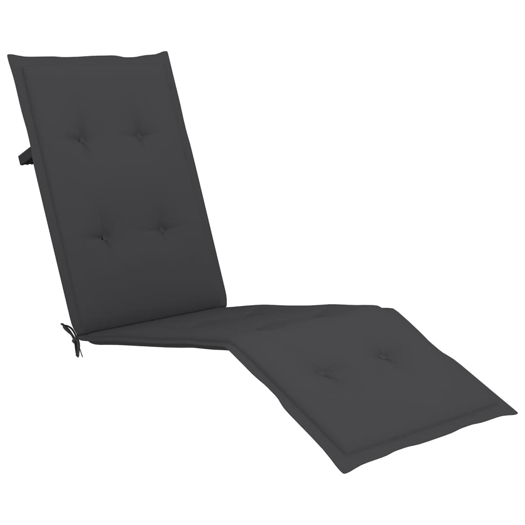 Liegestuhl-Auflage Anthrazit (75+105)x50x3 cm