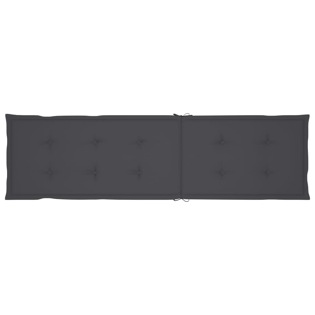 Liegestuhl-Auflage Anthrazit (75+105)x50x3 cm
