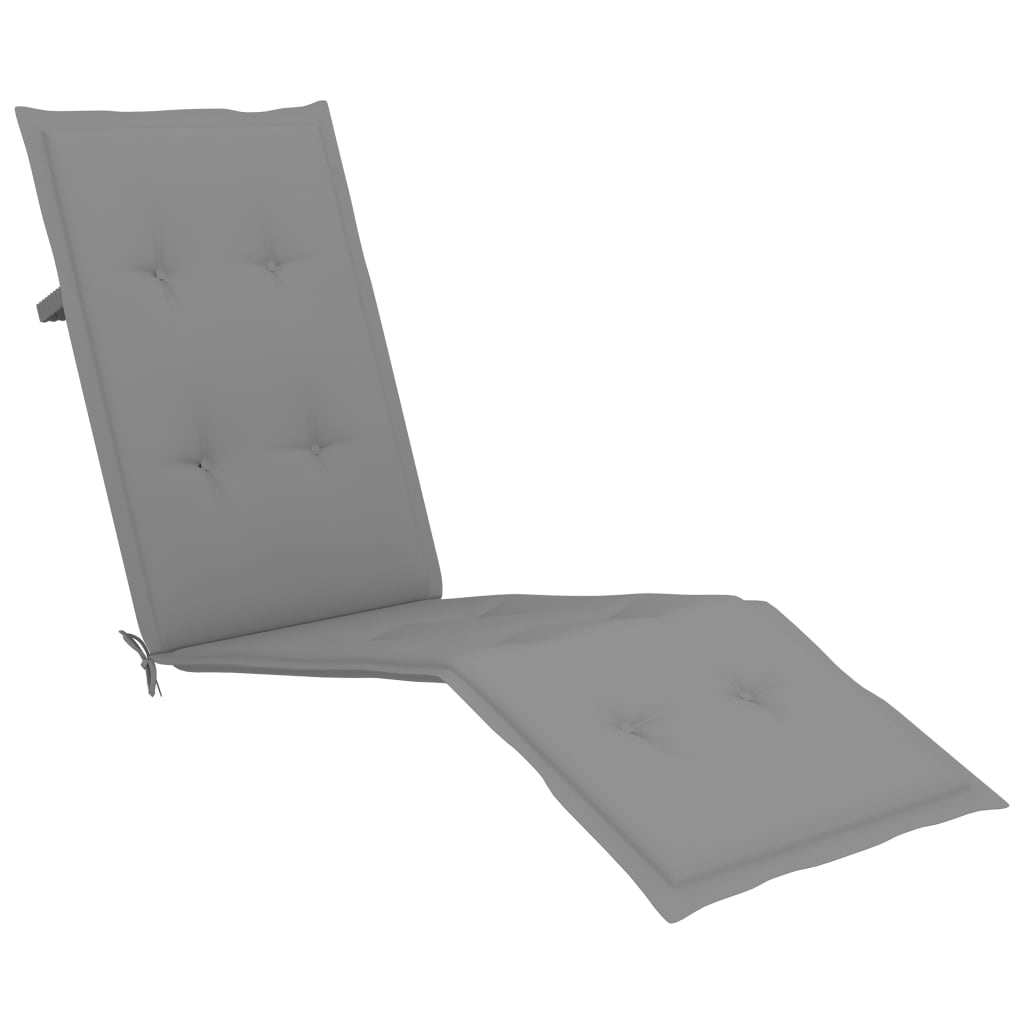 Liegestuhl-Auflage Grau (75+105)x50x3 cm